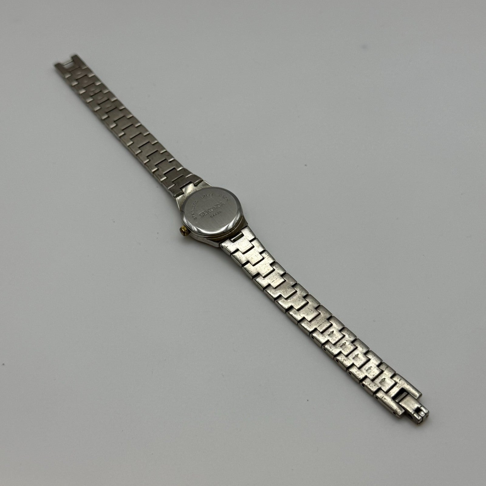 20mm Working Ladies Sekonda Two Tone White Dial Japan Quartz Watch 6.75 Inches