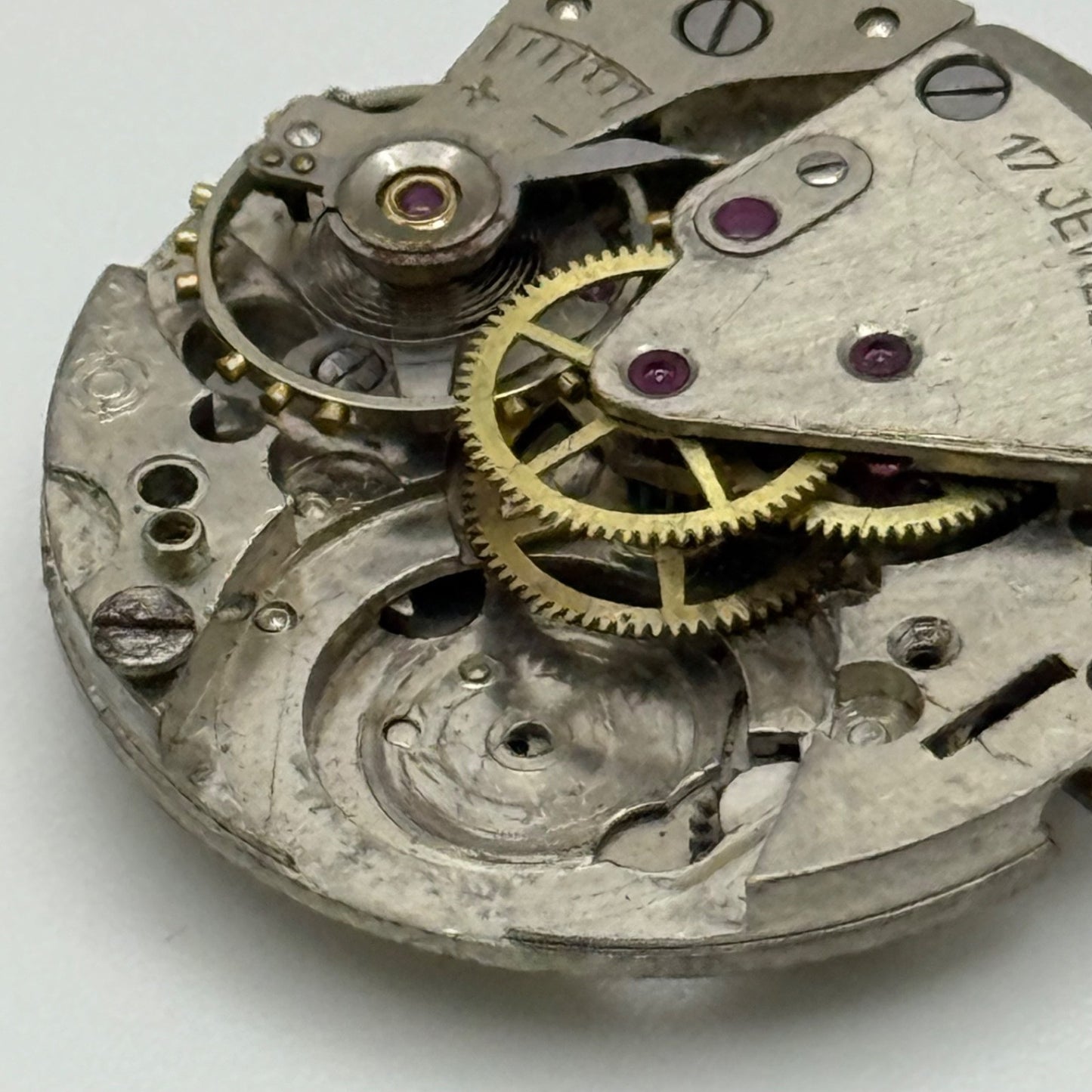 Otero Cal 44 Watch Movement Manual Wind 17 Jewels Vintage Parts Repair 23.7mm