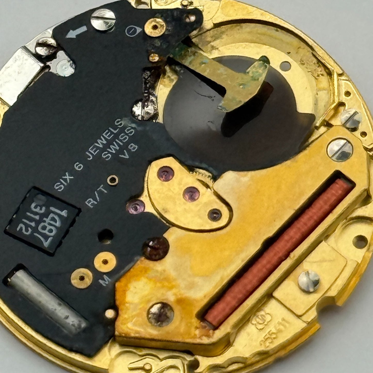 ETA 255.411 Quartz Watch Movement 6 Jewels Swiss Vintage Parts Repair 23.4mm