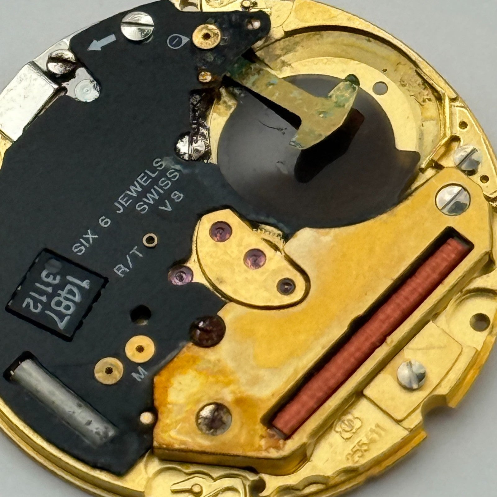 ETA 255.411 Quartz Watch Movement 6 Jewels Swiss Vintage Parts Repair 23.4mm