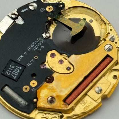 ETA 255.411 Quartz Watch Movement 6 Jewels Swiss Vintage Parts Repair 23.4mm