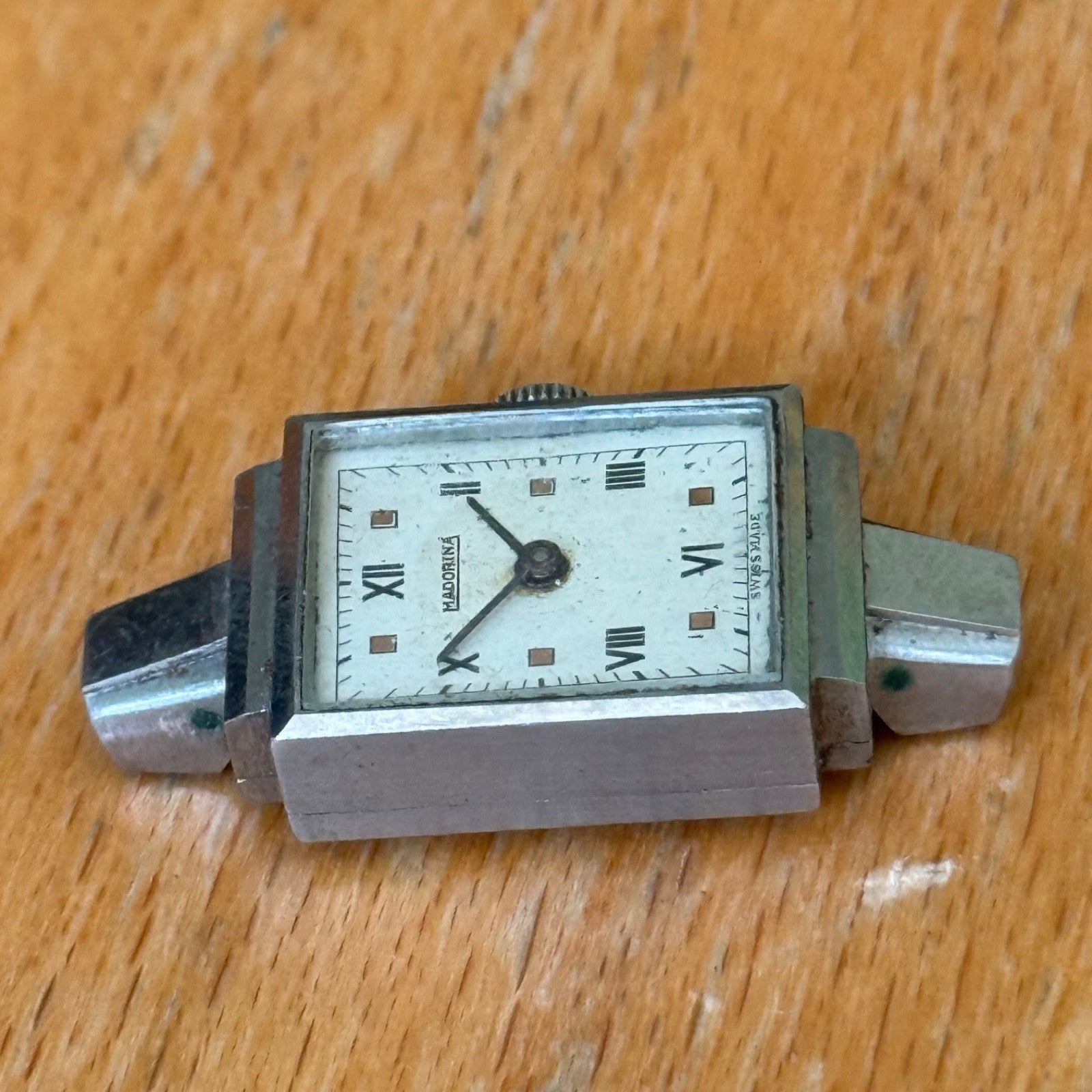 14mm Vintage Madorina Art Deco Ladies Swiss Manual Wind Watch PARTS / REPAIR