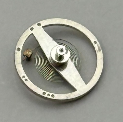Brac 2051 Balance Wheel Complete And Spring  5¼’’’ 69 M Watch Movement Parts NOS