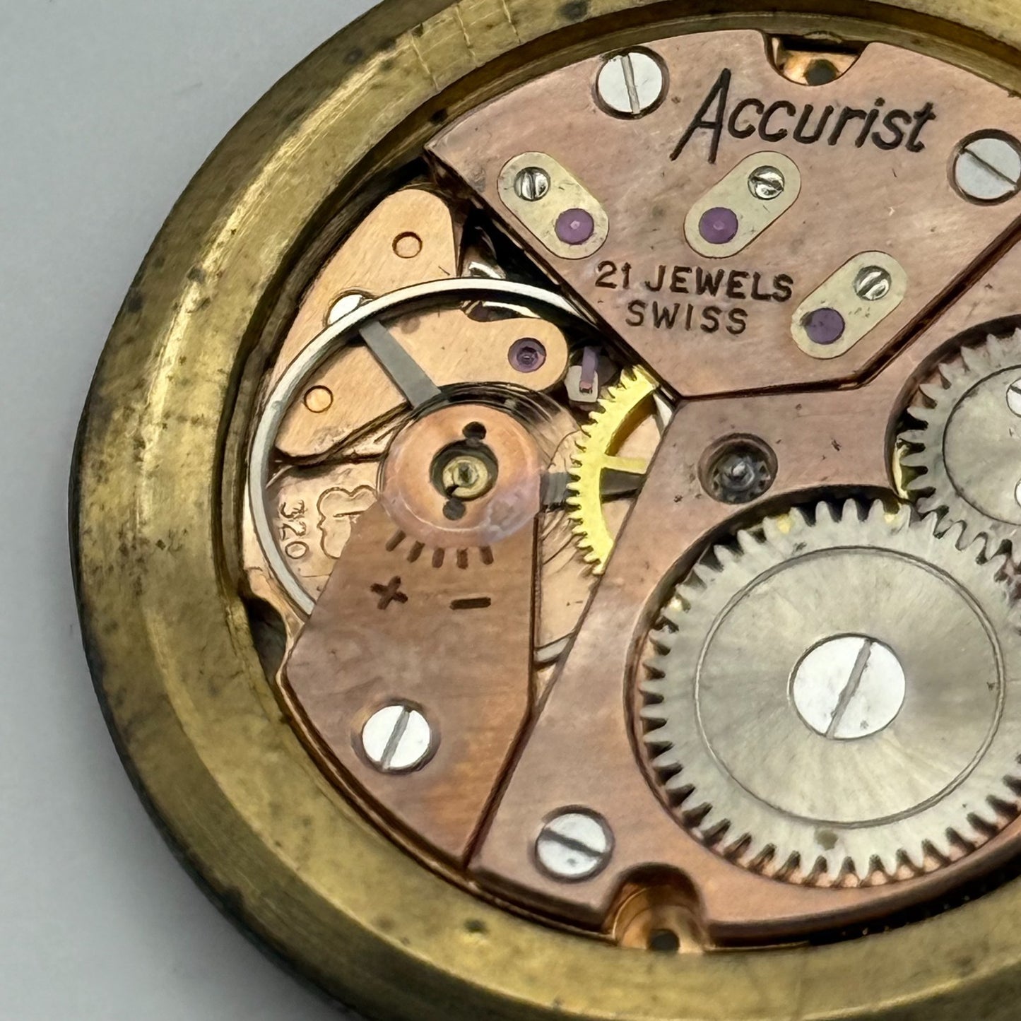 Peseux 320 Watch Movement Accurist Manual Wind Vintage Swiss Parts Repair 31.1mm