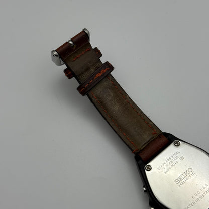 Seiko Kinetic Arctura Quartz Watch 3M22-0D40 Date Dial Japan 34mm PARTS REPAIR