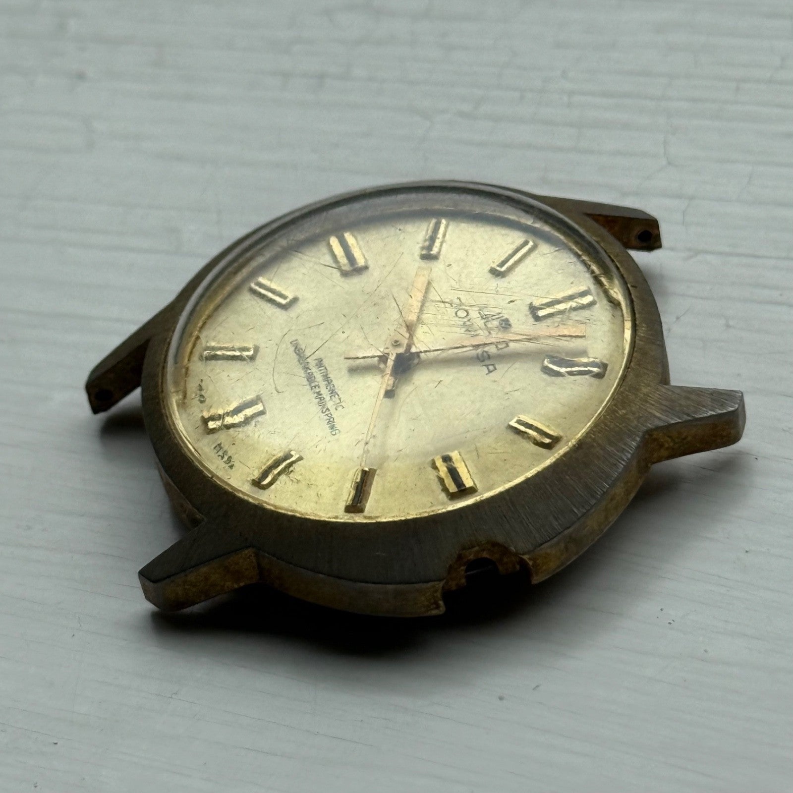 38mm Jowissa Watch Co Unbreakable Spring Vintage Manual Wind Watch PARTS REPAIR