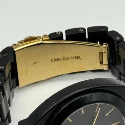 Nixon The Time Teller Acetate Men's Quartz Watch Black Japan Working 39mm