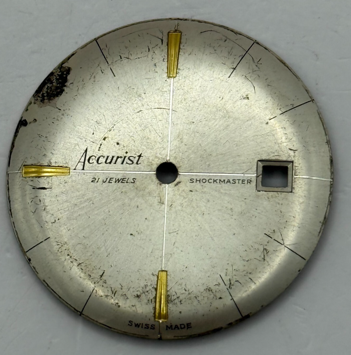 30.9mm Vintage Accurist ETA 2409 Partial Manual Wind Watch Movement PARTS REPAIR