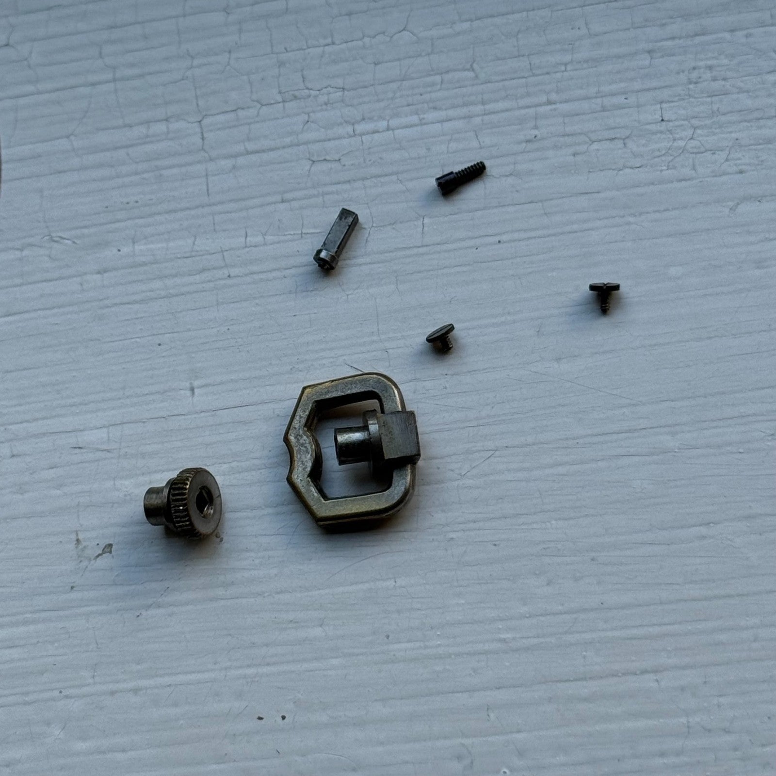 Vintage 8-Day Clock Square Unusual Metal Dore Fab Suisse 6 Jewels To Repair