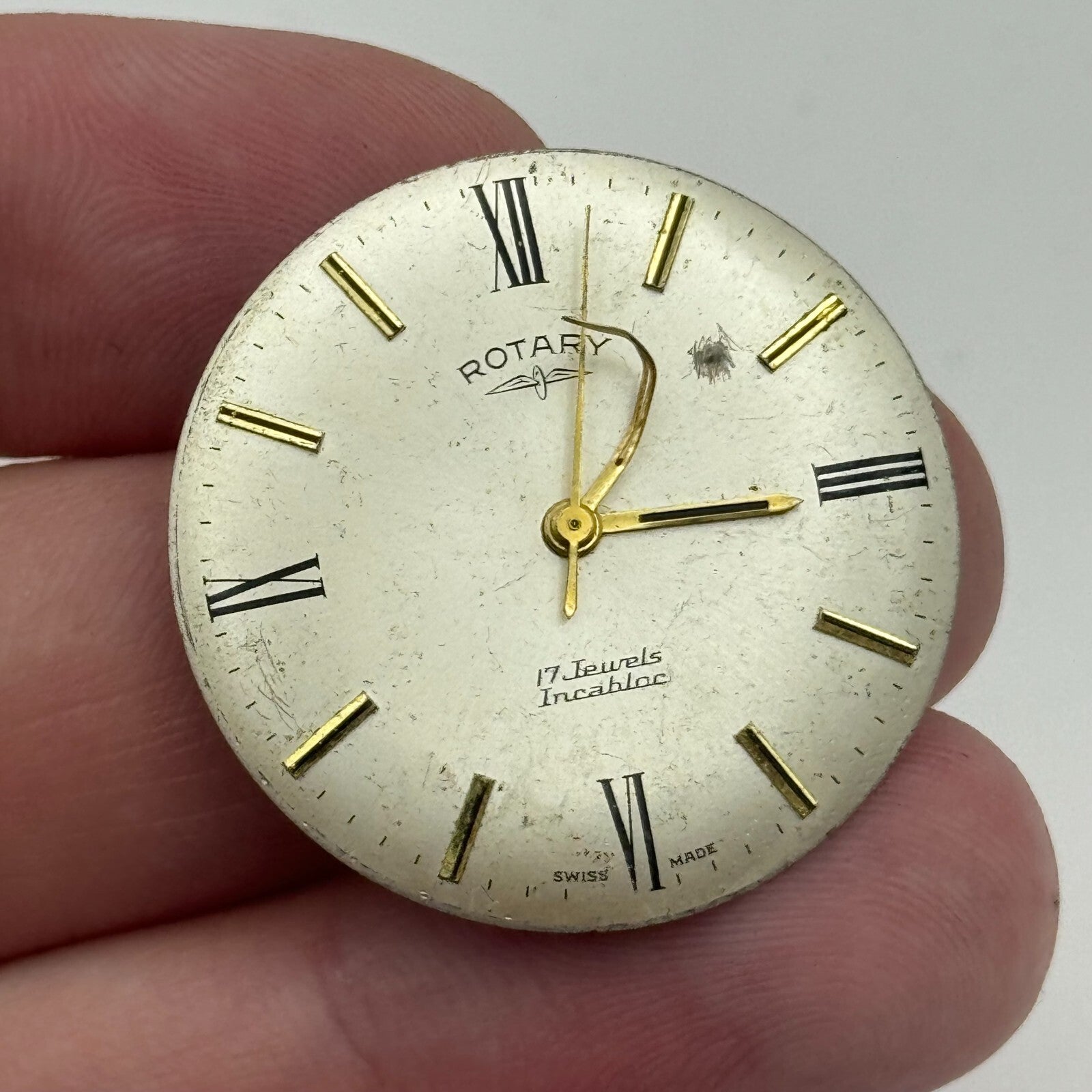 25.9mm Rotary AS 1900 / 01 Manual Wind Watch Movement Vintage Swiss PARTS SPARES