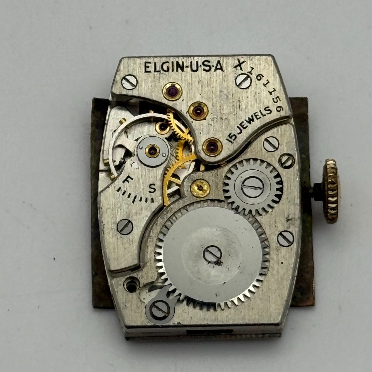 1939 Vintage 15/0s Elgin 536 Model 1 American Watch Movement PARTS REPAIR
