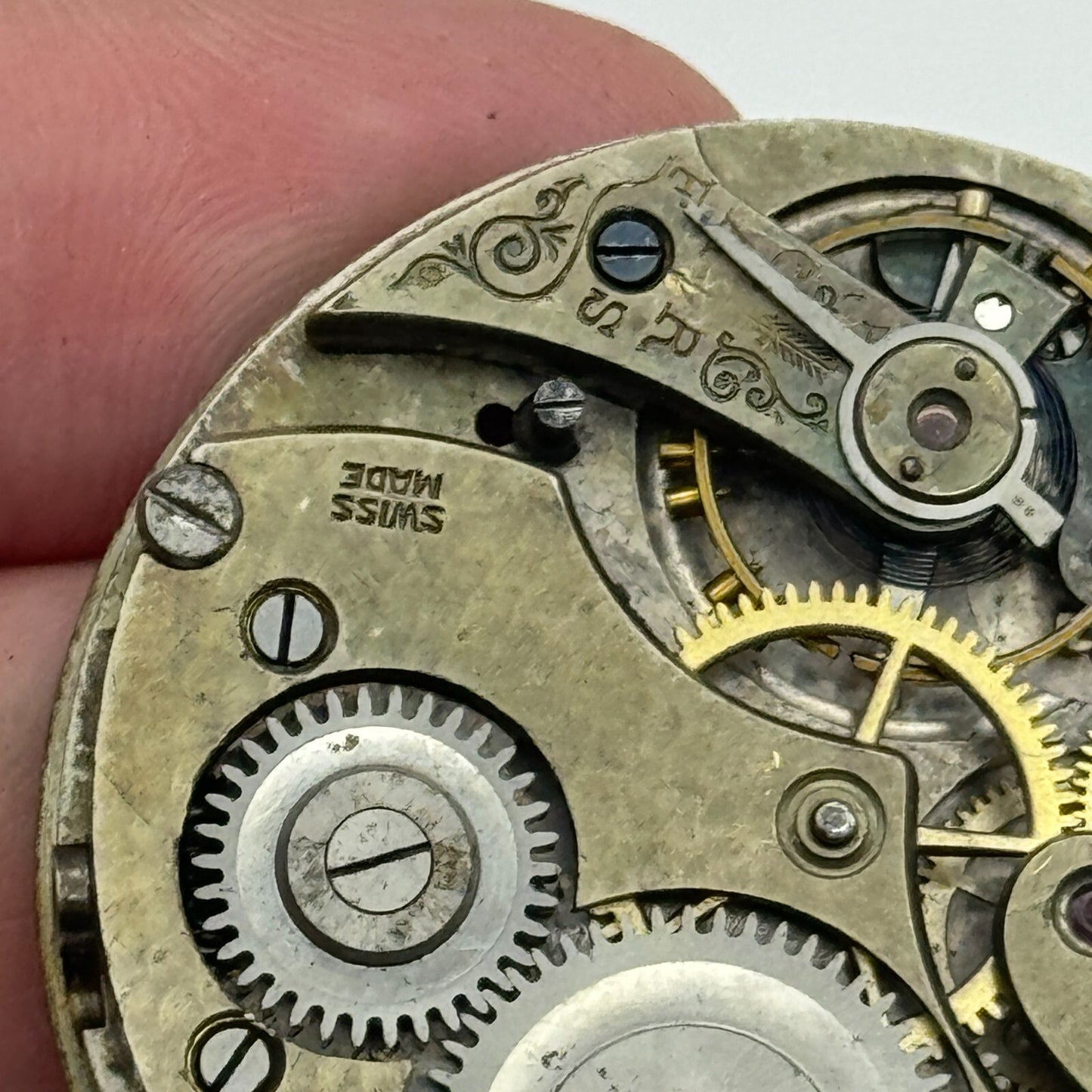 43mm Oreba Swiss Made Vintage Pocket Watch Movement PARTS SPARES REPAIR