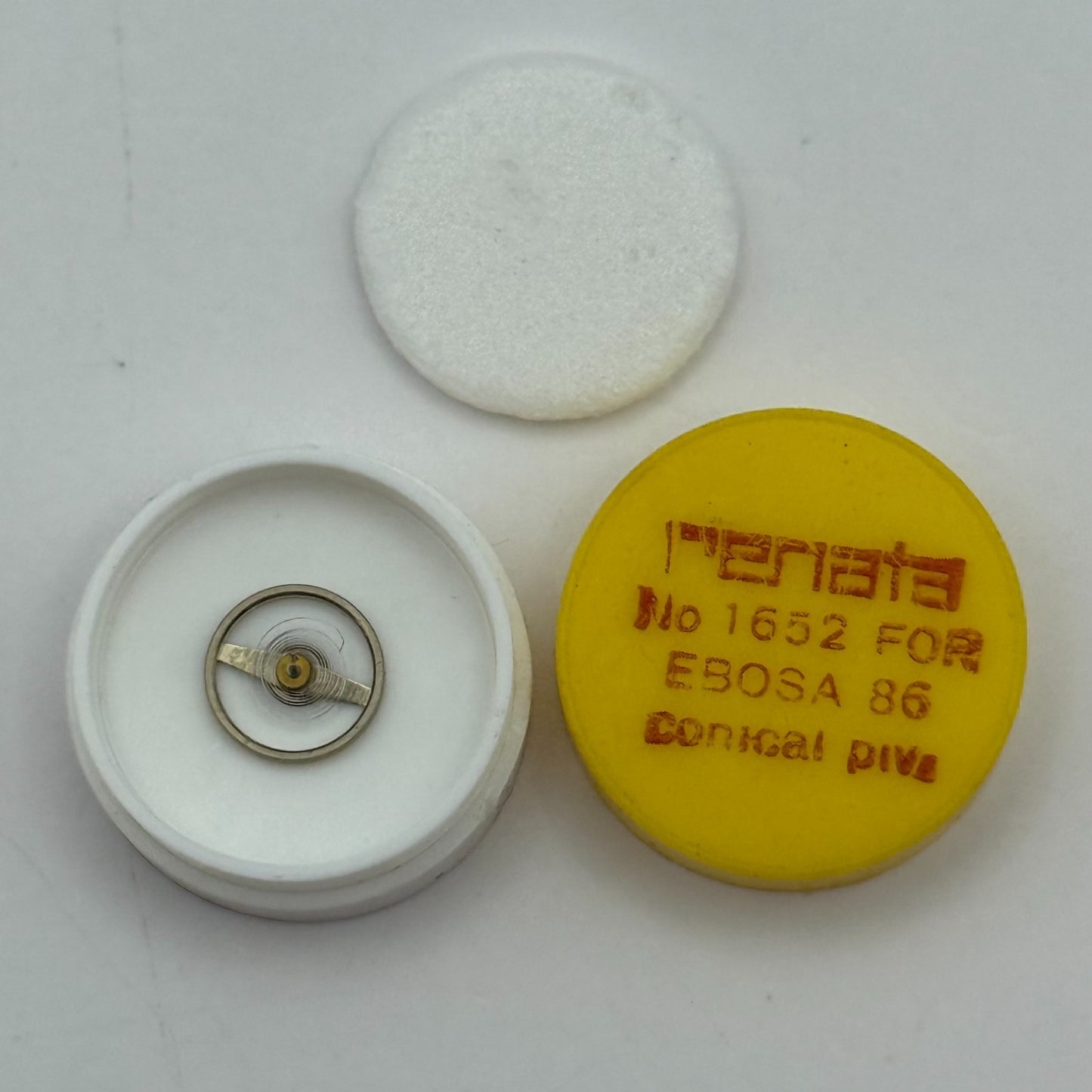 Ebosa 86 Balance Wheel Complete And Spring Conical Piva 1652 Watch Movement Part