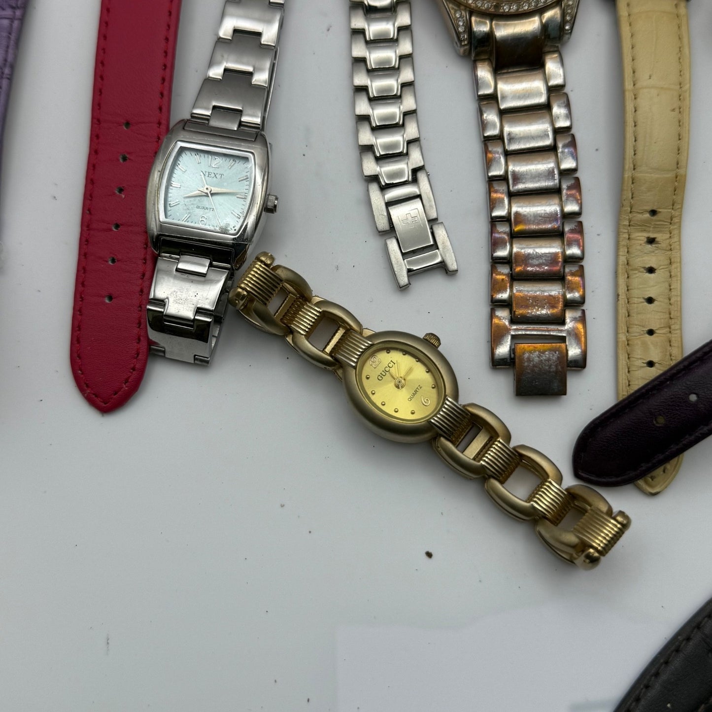 Bundle Of 16 Quartz Watches Modern / Vintage Untested Parts / Repair / Crafts