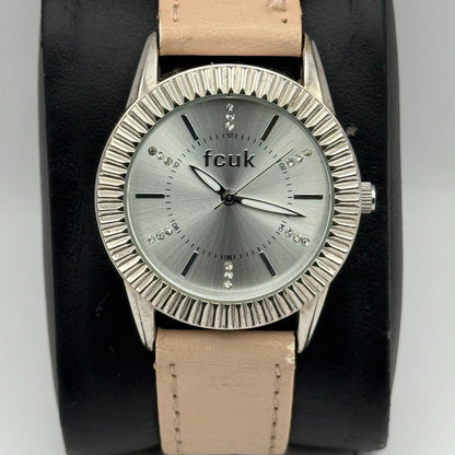FCUK French Connection Time Ladies Quartz Watch Crystal Markers Working 33mm