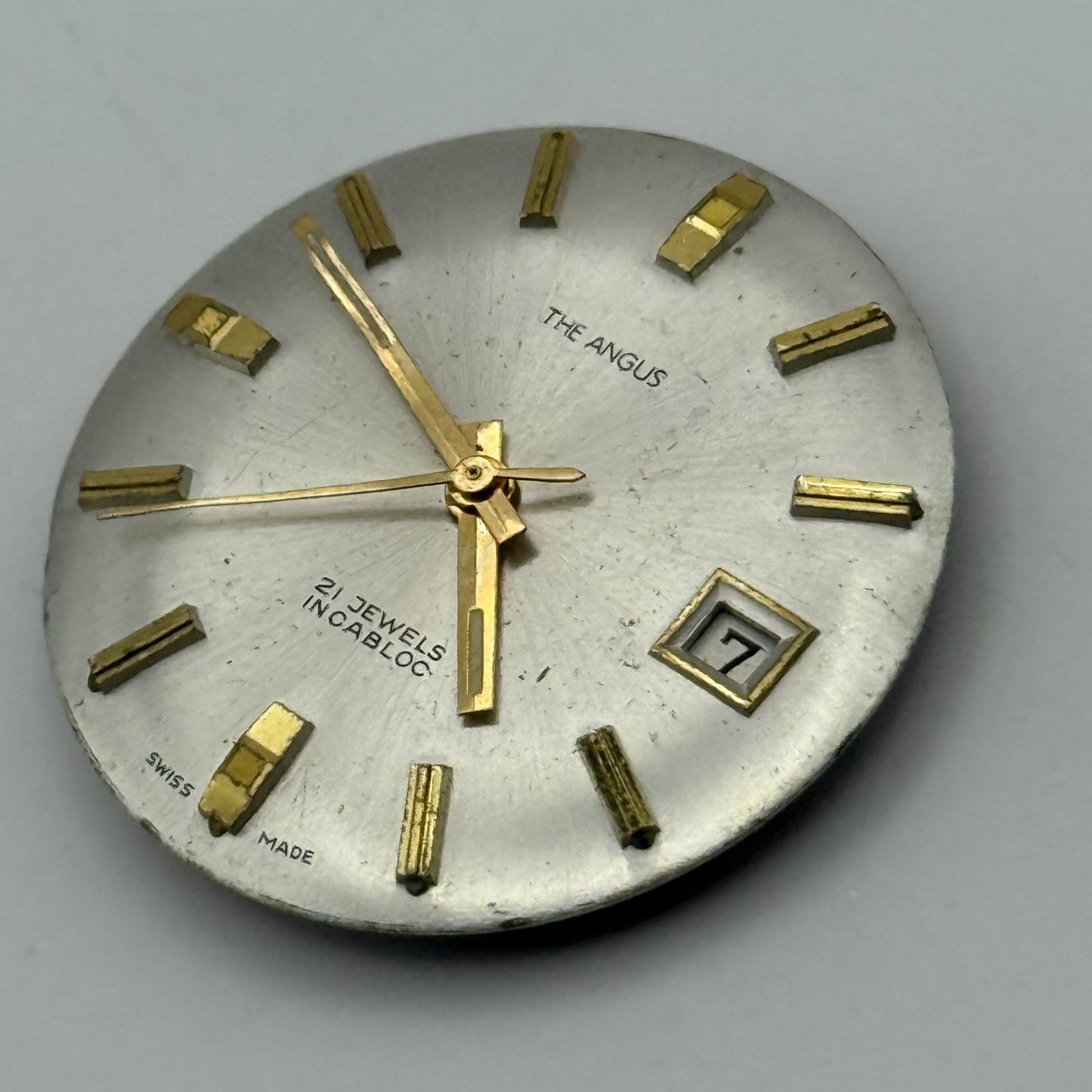 ETA 2408 Date Watch Movement The Angus Manual Wind Vintage Parts Repair 25.9mm