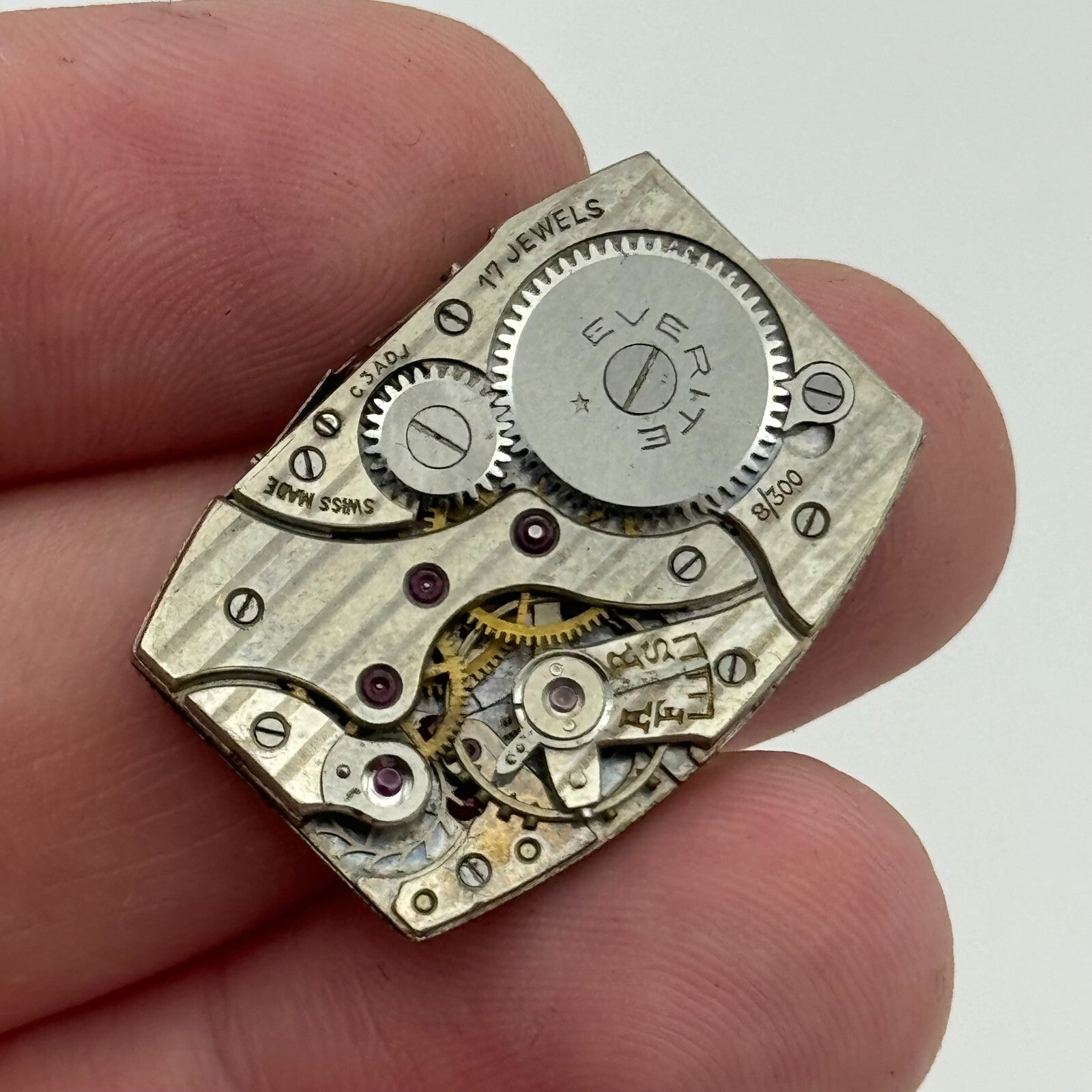 19.5mm Everite Peseux 110 Manual Wind Watch Movement Vintage Swiss PARTS SPARES
