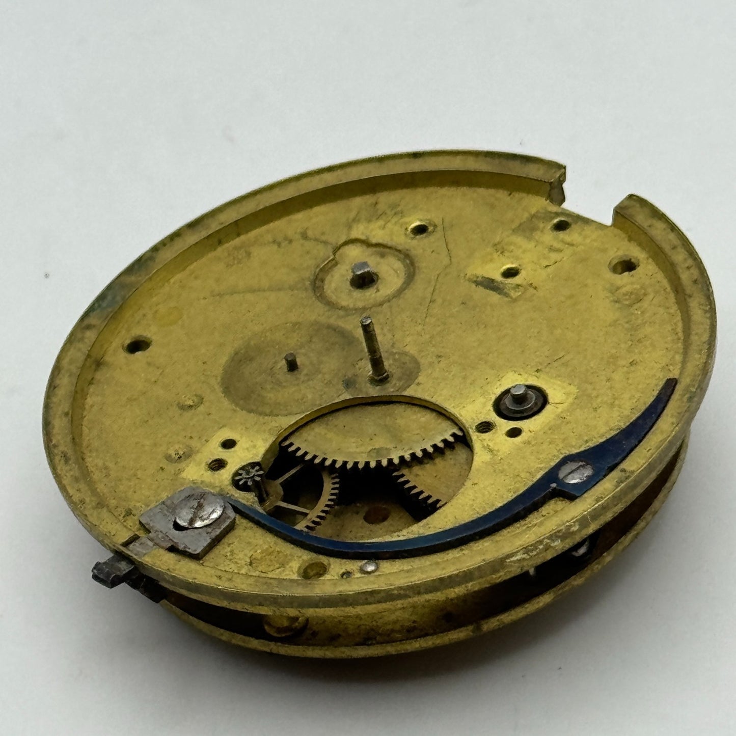 Fusee Pocket Watch Movement Antique English Key Wound Parts Repair Spares 46.4mm