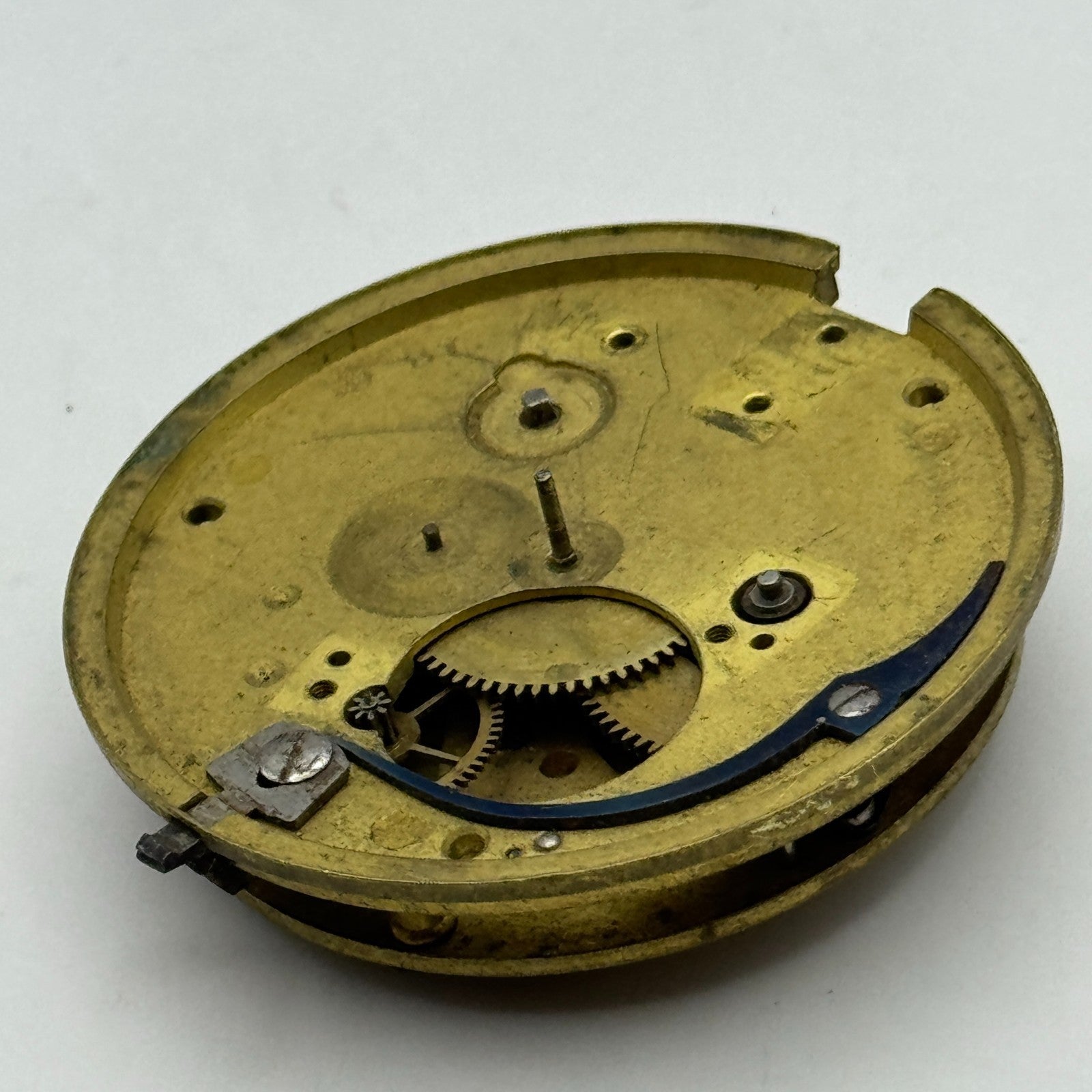 Fusee Pocket Watch Movement Antique English Key Wound Parts Repair Spares 46.4mm