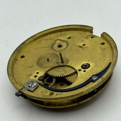 Fusee Pocket Watch Movement Antique English Key Wound Parts Repair Spares 46.4mm