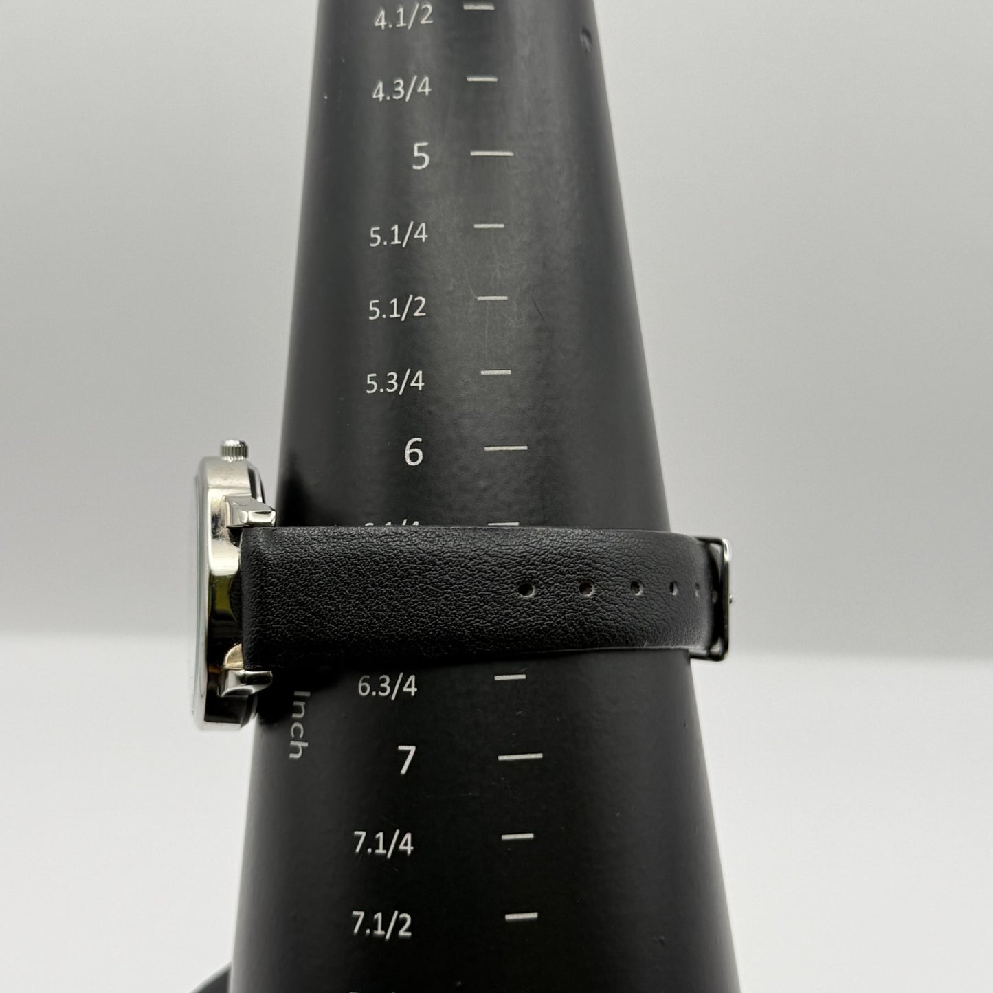 Limit 1912 Ladies Quartz Watch Silver Dial Black Strap Working 34mm New Battery