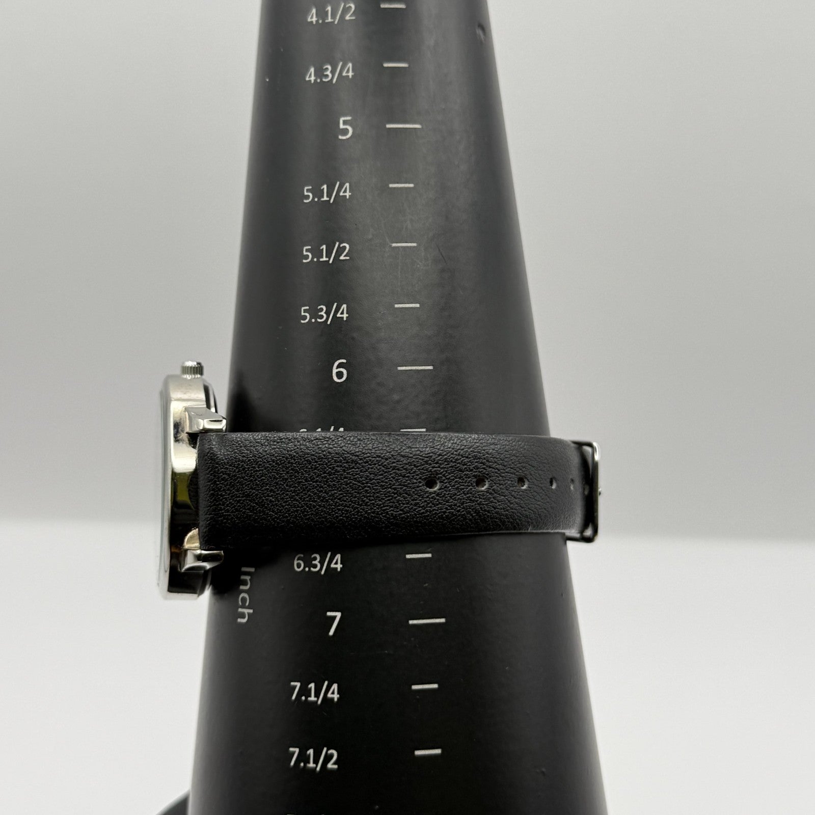 Limit 1912 Ladies Quartz Watch Silver Dial Black Strap Working 34mm New Battery