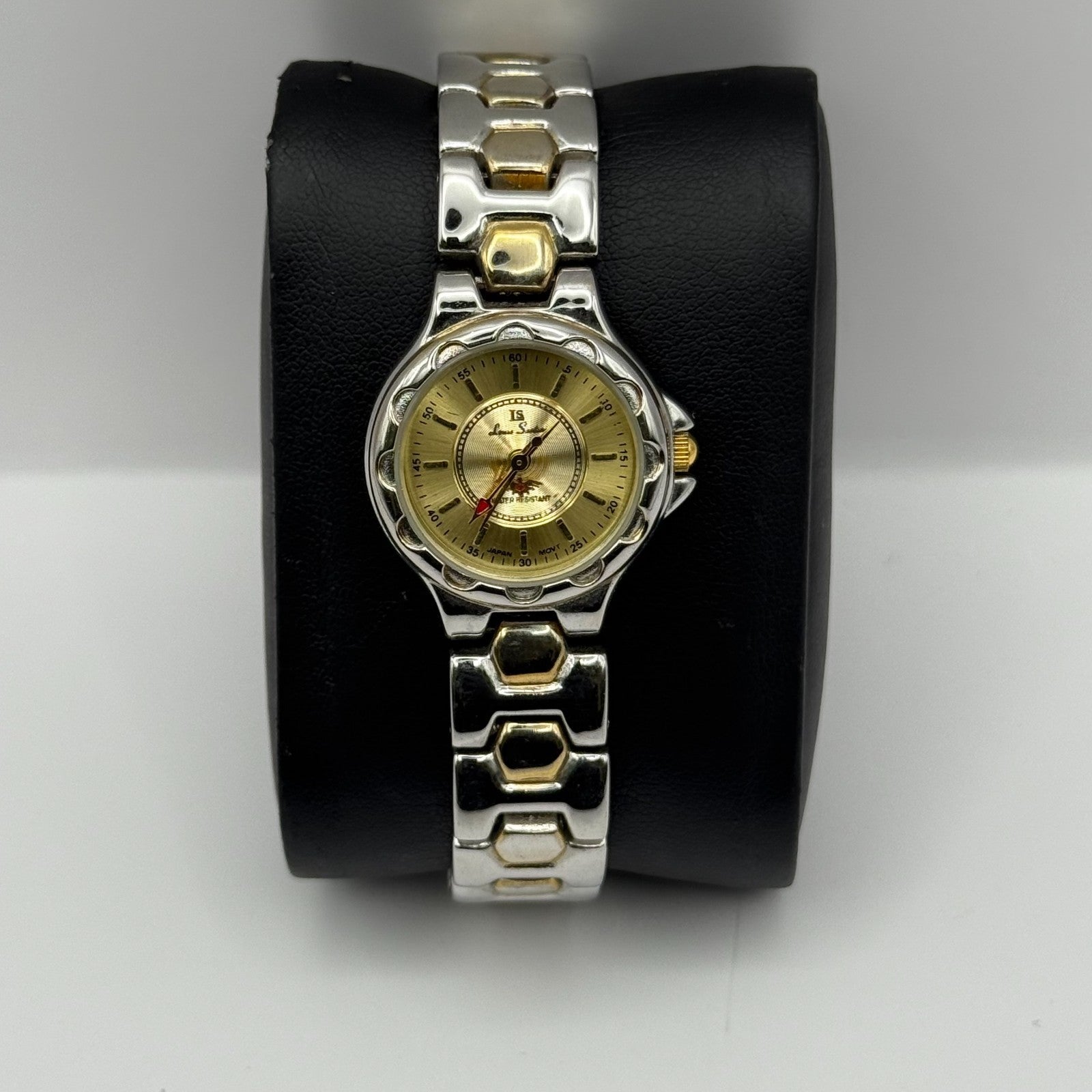 LS Louis Santini Ladies Quartz Watch Two Tone Bracelet Japan Working 24mm