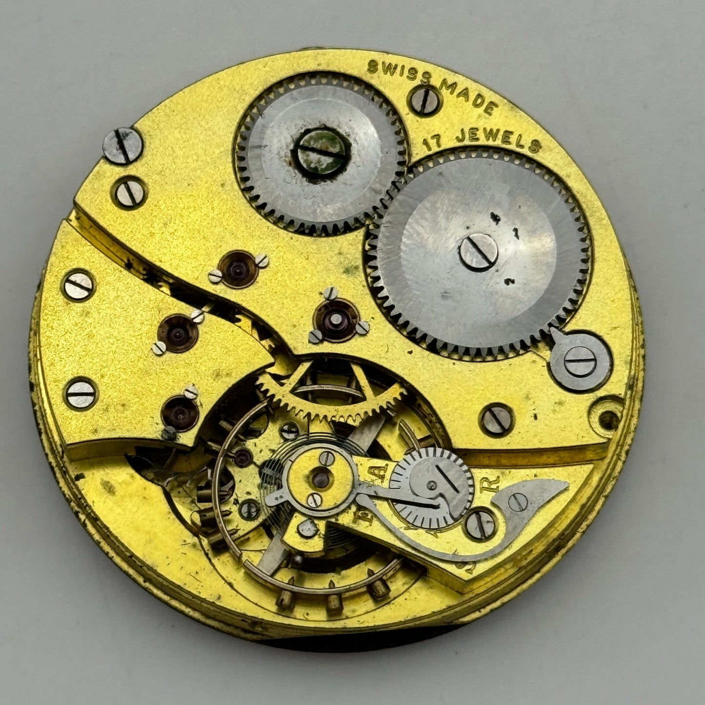 42.9mm High Grade Hendersons 17 Jewels Balance Ok Hunter Pocket Watch Movement