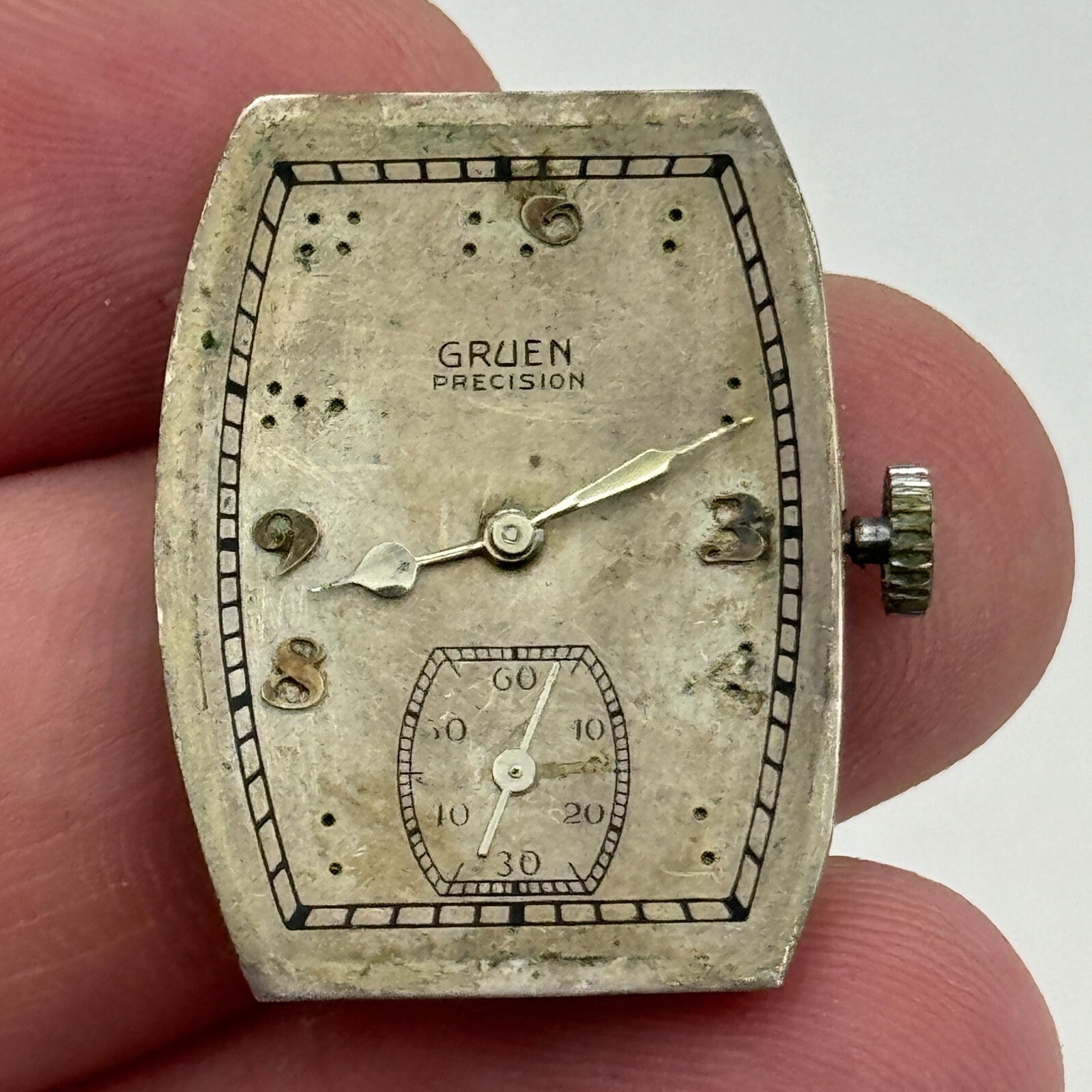19mm Gruen 117 GR Precision Temp Adjusted Manual Wind Swiss Watch Movement PARTS
