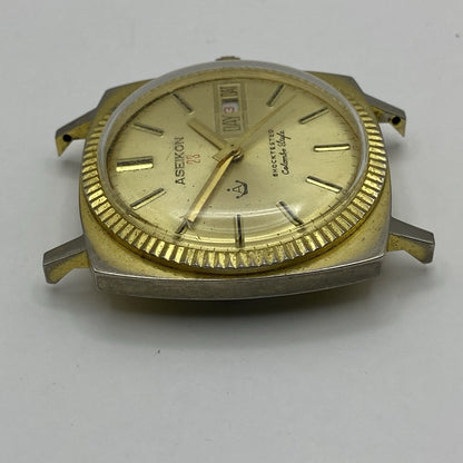 35mm Vintage Gents Aseikon 23 Colombo Style Day Date Watch Head TO RESTORE