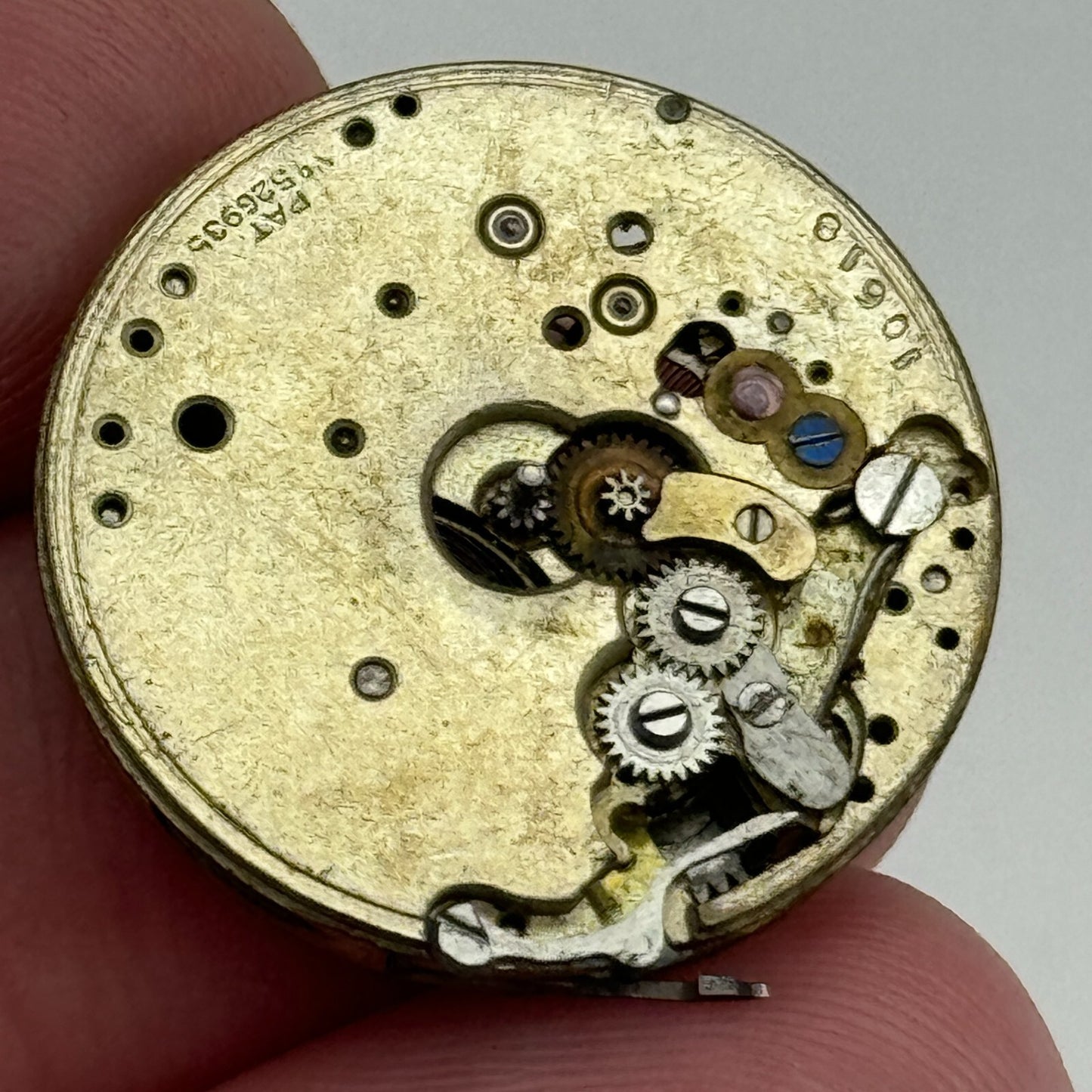 23.6mm Patent 9526935 Interesting Manual Wind Swiss Watch Movement PARTS SPARES