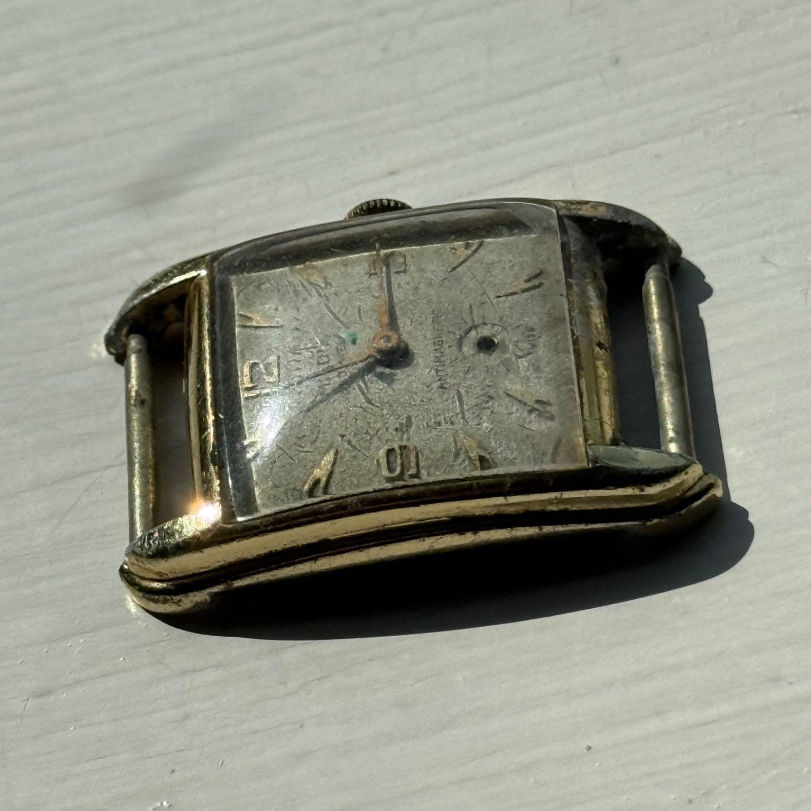 22mm Vintage 15 Jewels Antimagnetic Swiss Aluminium Manual Wind Watch For PARTS