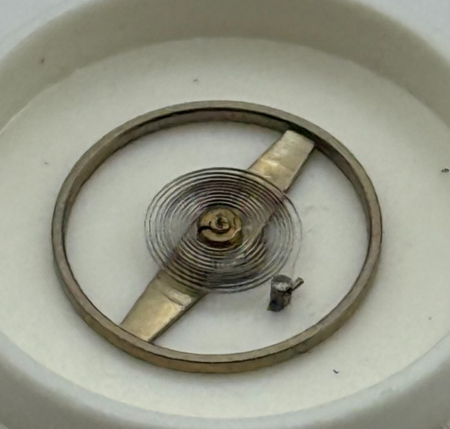Mauthe Balance Wheel Complete And Spring 10 1/2''' 370 Watch Movement Parts NOS