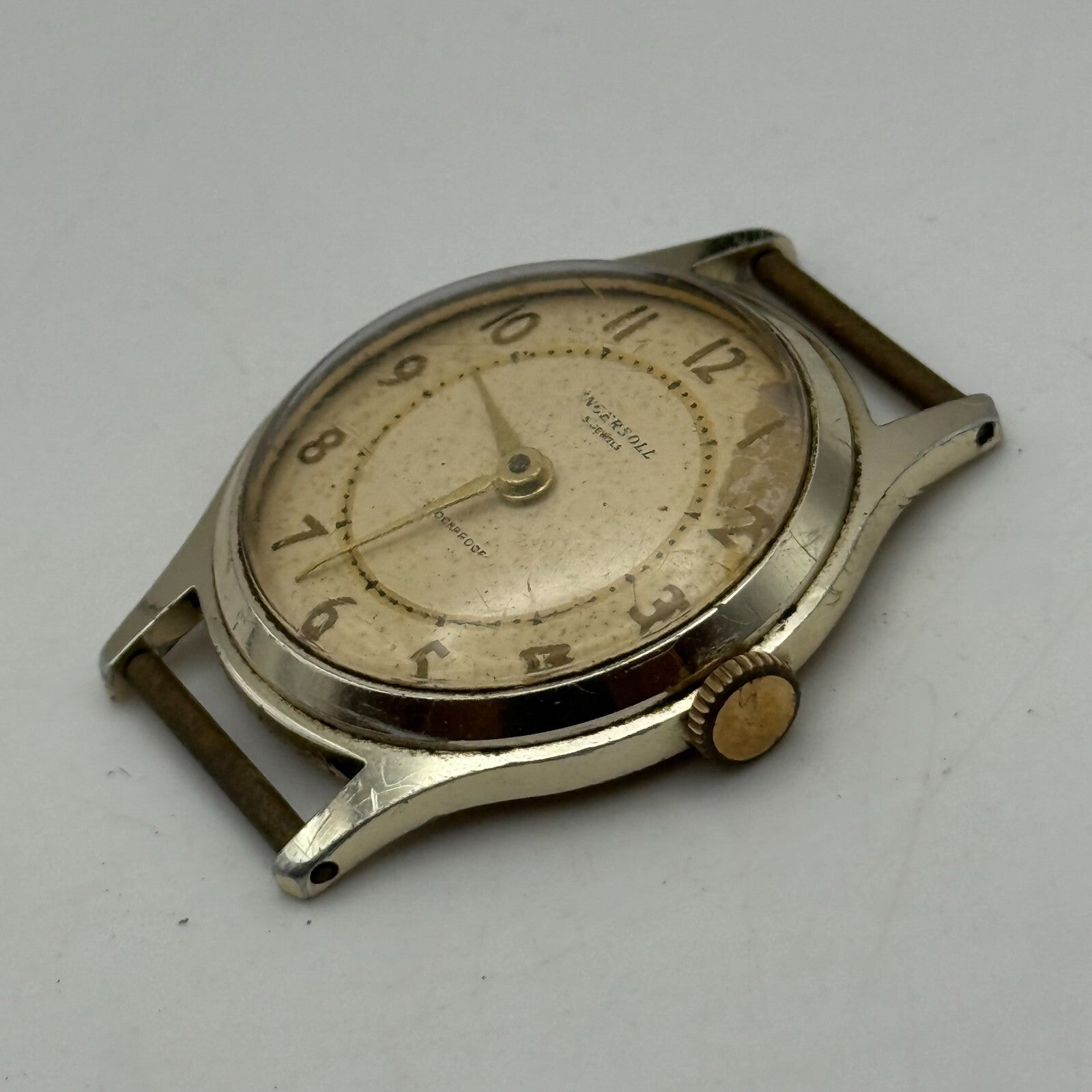 33mm Men’s Vintage Ingersoll Shockproof A4 Great Britain Watch PARTS REPAIR