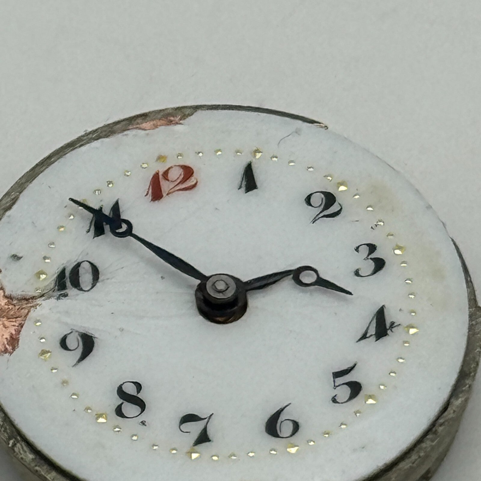 23.6mm 15 Jewels Swiss Porcelain Dial Trench Watch Movement Manual Wind PARTS