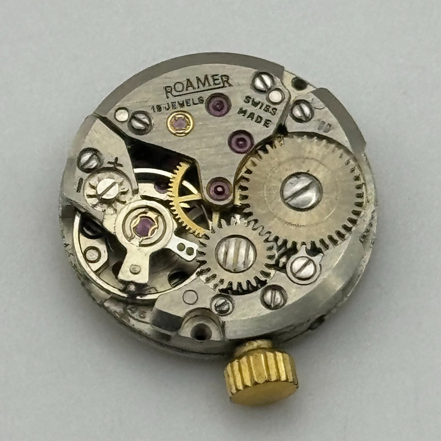 15.5mm Ladies Roamer MST 468 Manual Wind Swiss Watch Movement Vintage FOR PARTS