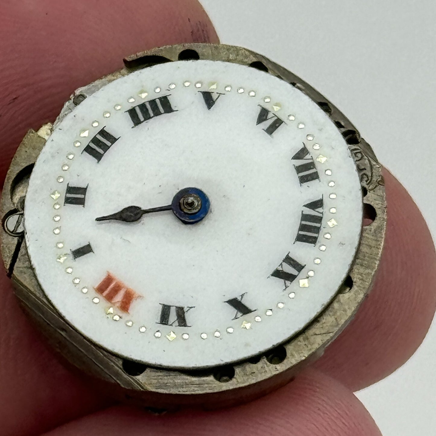 23.6mm SFG Porcelain Dial Swiss Trench Watch Movement Manual Wind PARTS SPARES