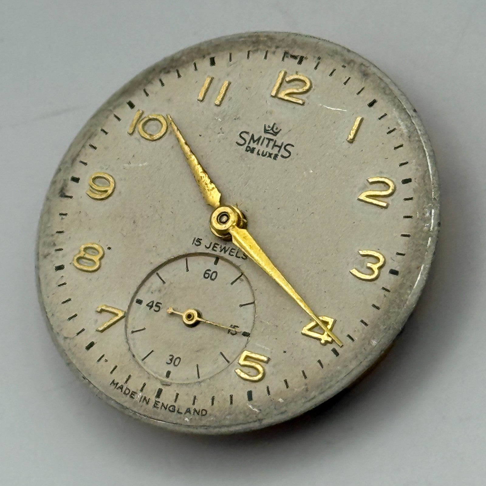 Smiths De Luxe C277089 Watch Movement Manual Wind Vintage Parts Repair 26.6mm