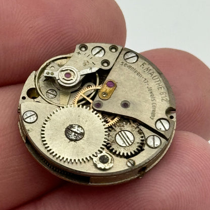 23.8mm F.Mauthe 612 German Manual Wind 17 Jewels Watch Movement Vintage PARTS