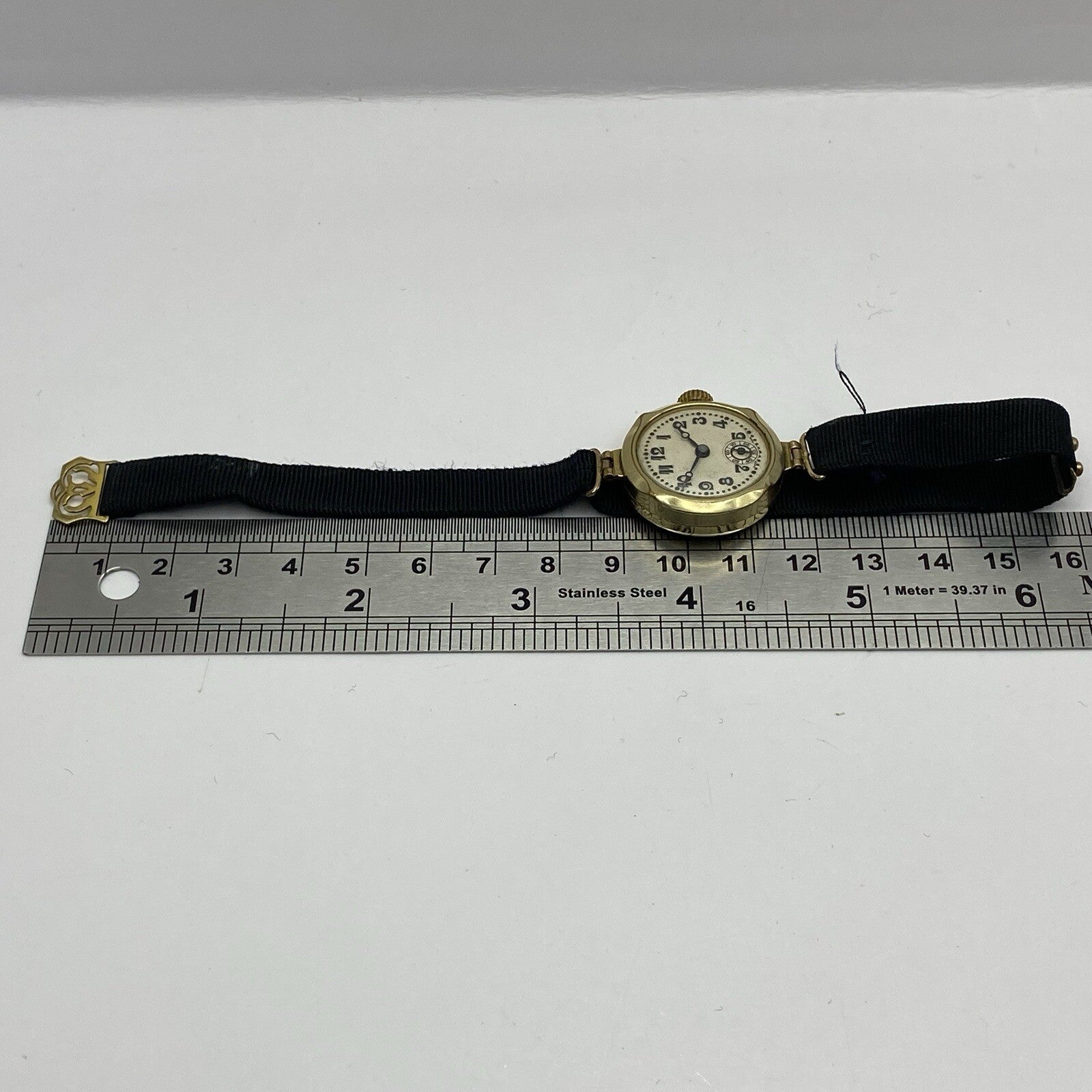 25mm Ladies SMALL Art Deco Gold Plated Sub Seconds Old Watch TO RESTORE