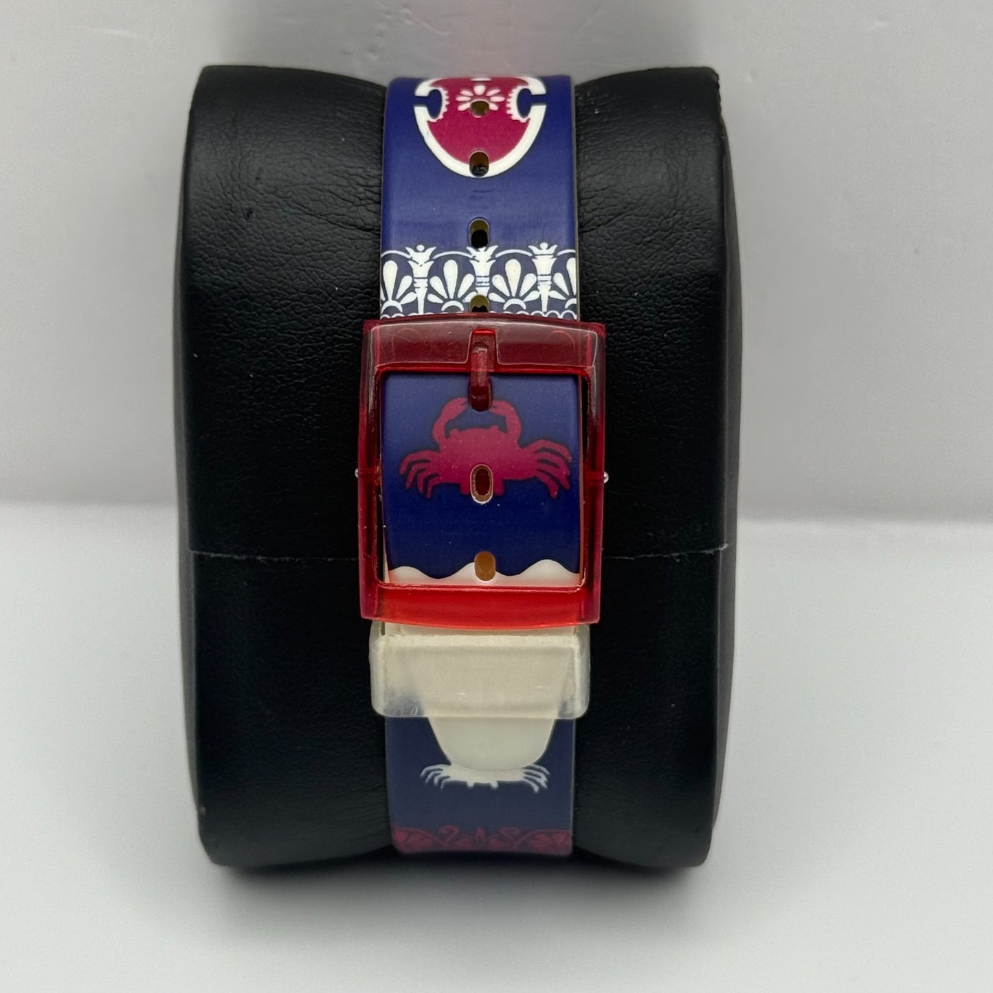 1992 Swatch Taj Mahal India Delhi Blue Strap Quartz Watch Swiss + Box 34mm