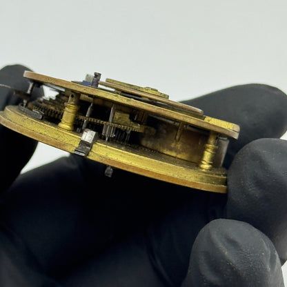 Fusee Pocket Watch Movement Antique English Key Wound Parts Repair Spares 46.4mm