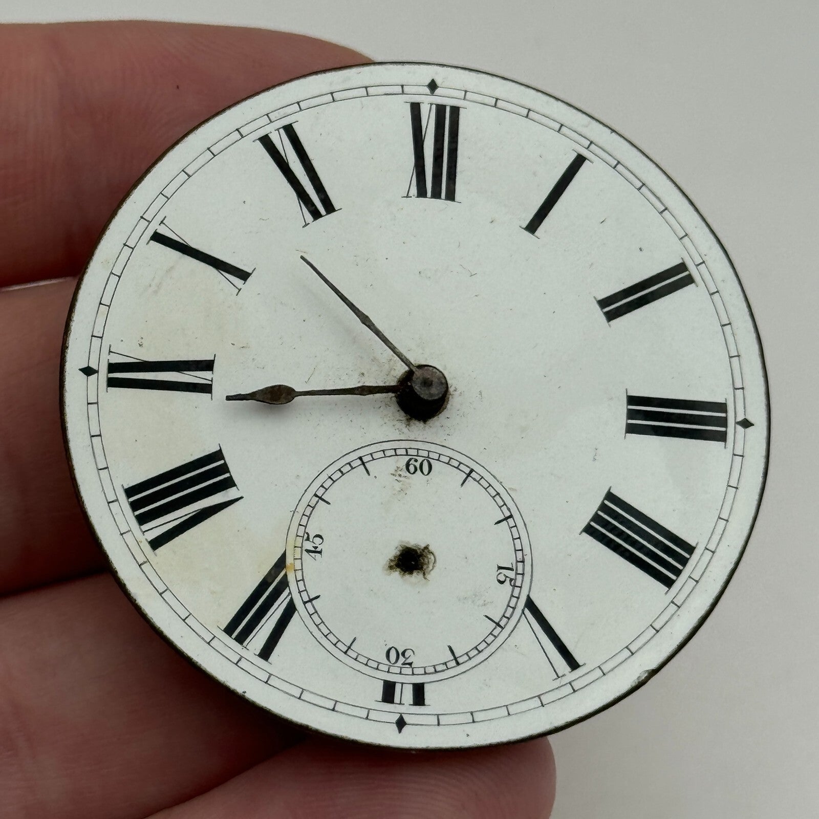 45.9mm Unidentified Antique Key Wound Pocket Watch Movement PARTS REPAIR SPARES