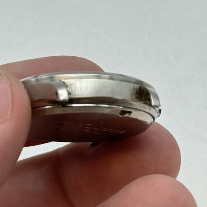 29.5mm Vintage Girard Perregaux 7163 Engraved Watch Case StayBrite Steel Brevet