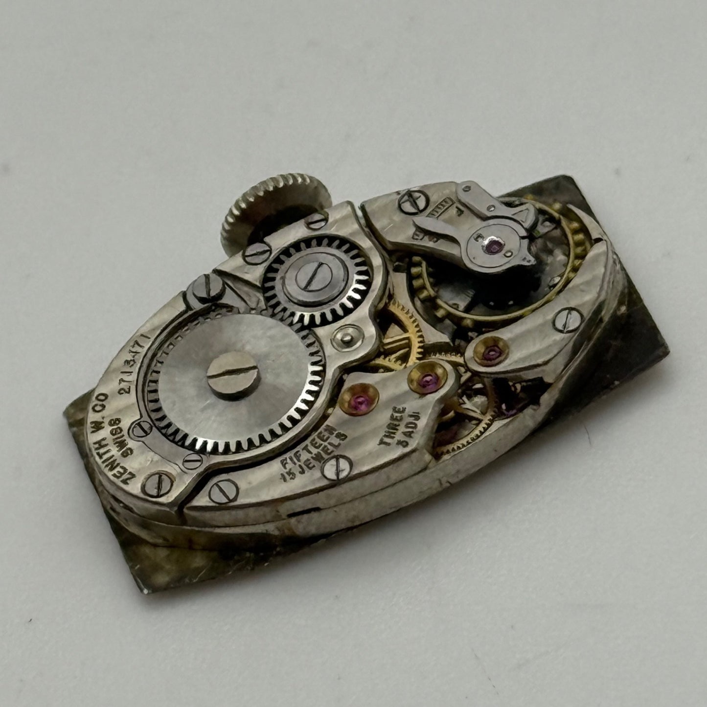 Running Vintage Zenith Tilden Thurber High Grade Oval Tank Watch Movement Manual