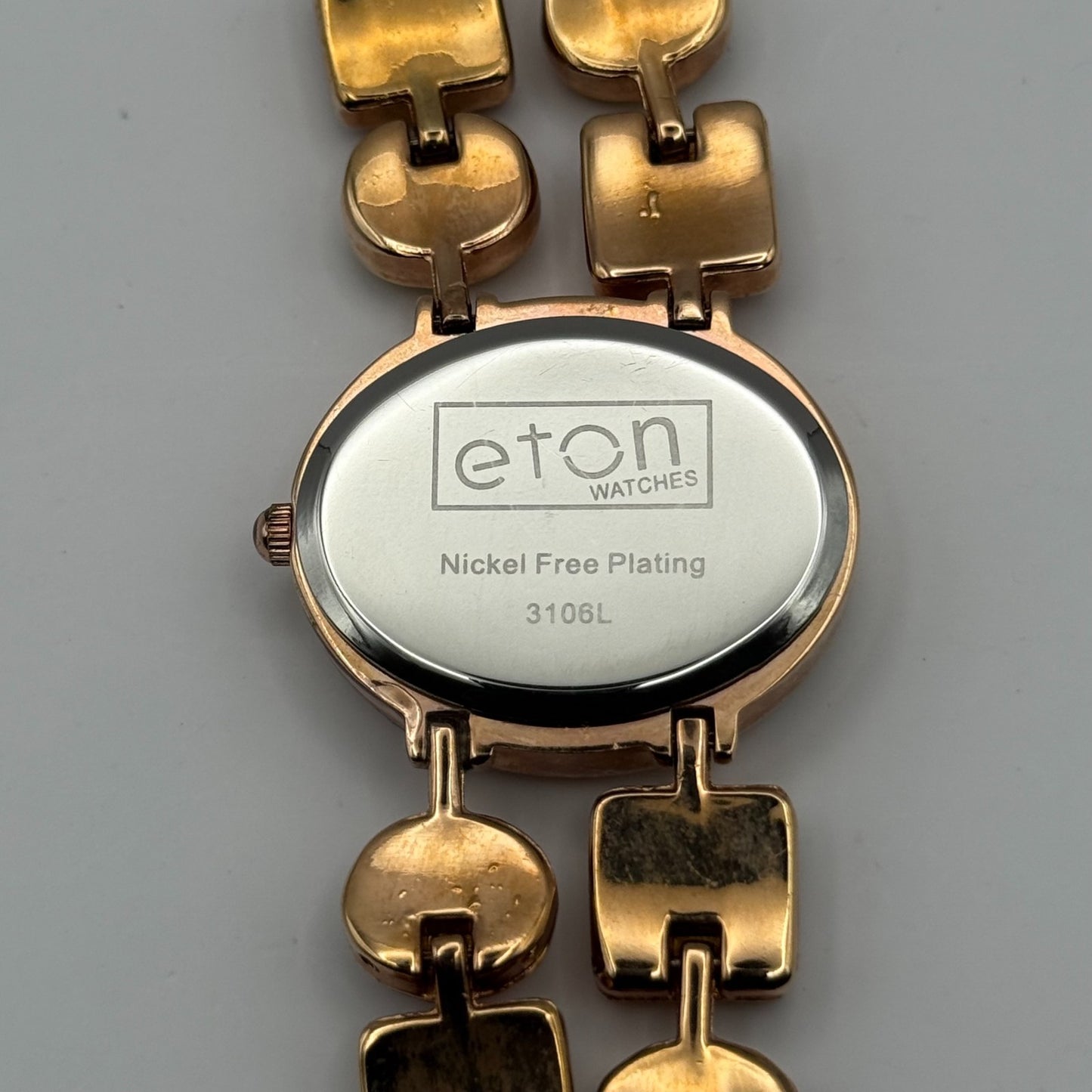 Eton Ladies Quartz Watch Mother of Pearl Rose Gold Tone Bracelet Working 31mm