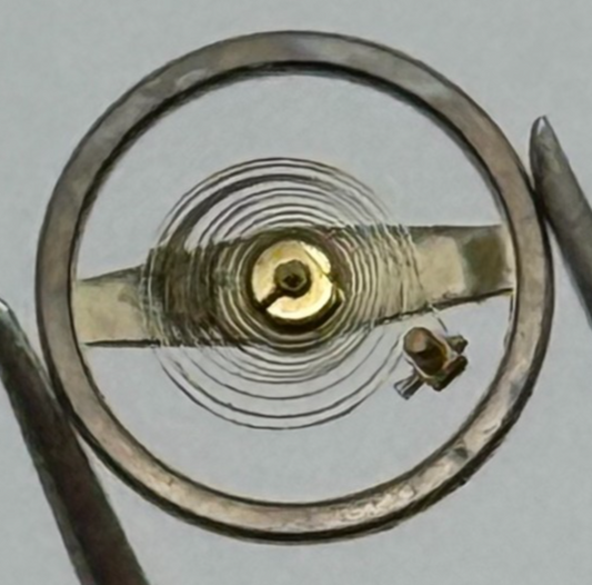 Brac 2051 Balance Wheel Complete And Spring 5 1/4''' 69 M Watch Movement Parts 