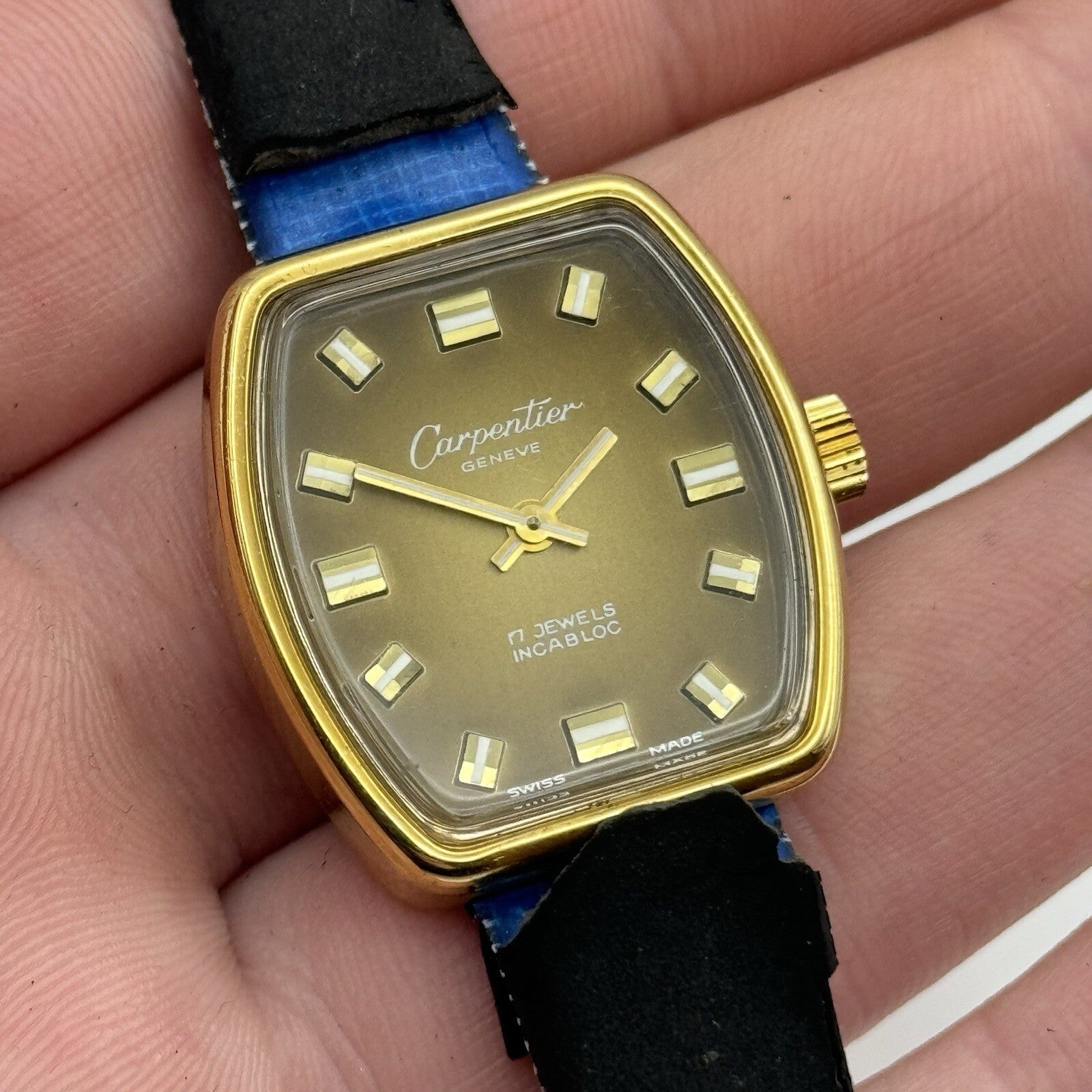 26mm Ladies New Old Stock Carpentier Geneve Manual Wind Watch WORKING TO SERVICE