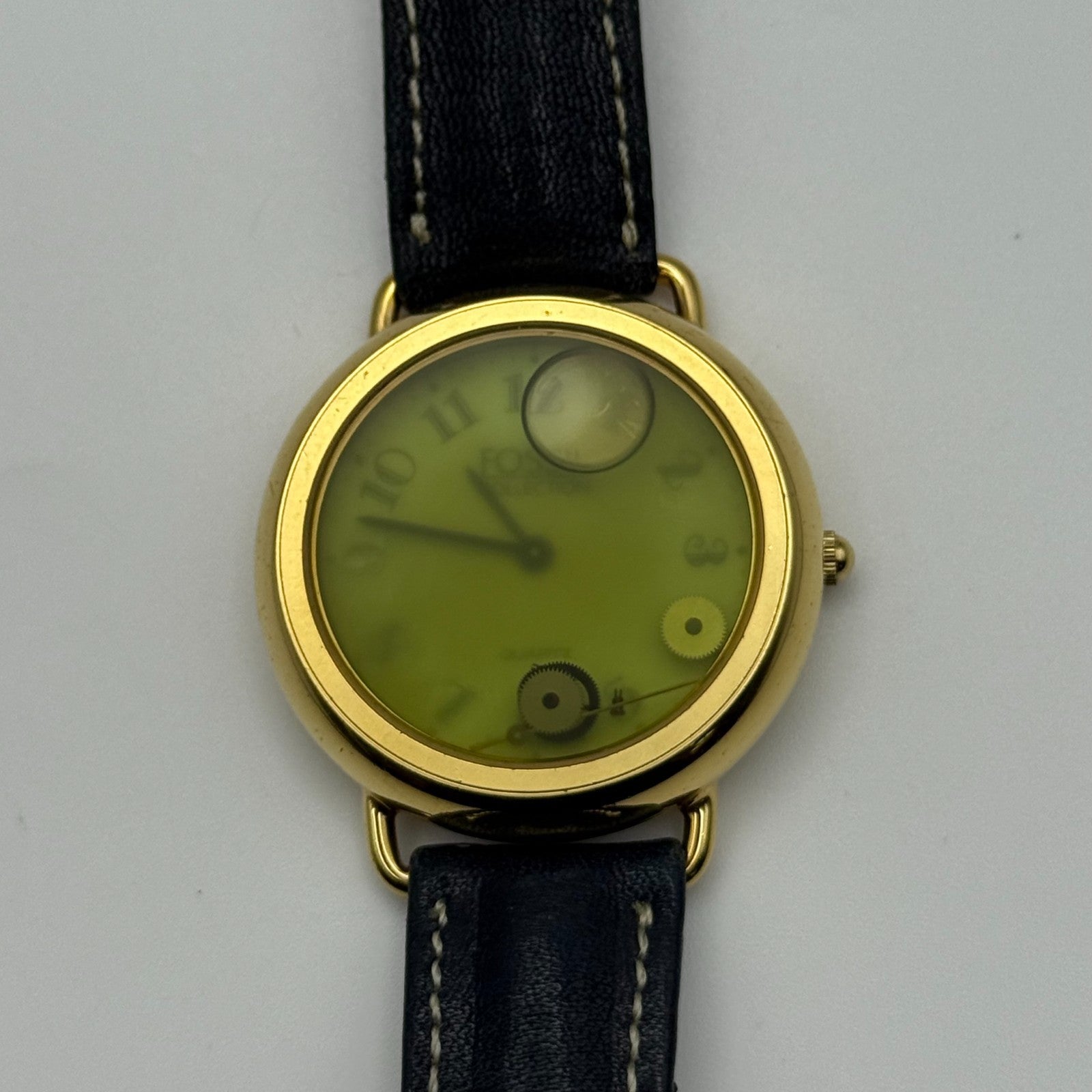 Fossil Collection Quartz Watch Black Leather Strap 34mm PARTS REPAIR