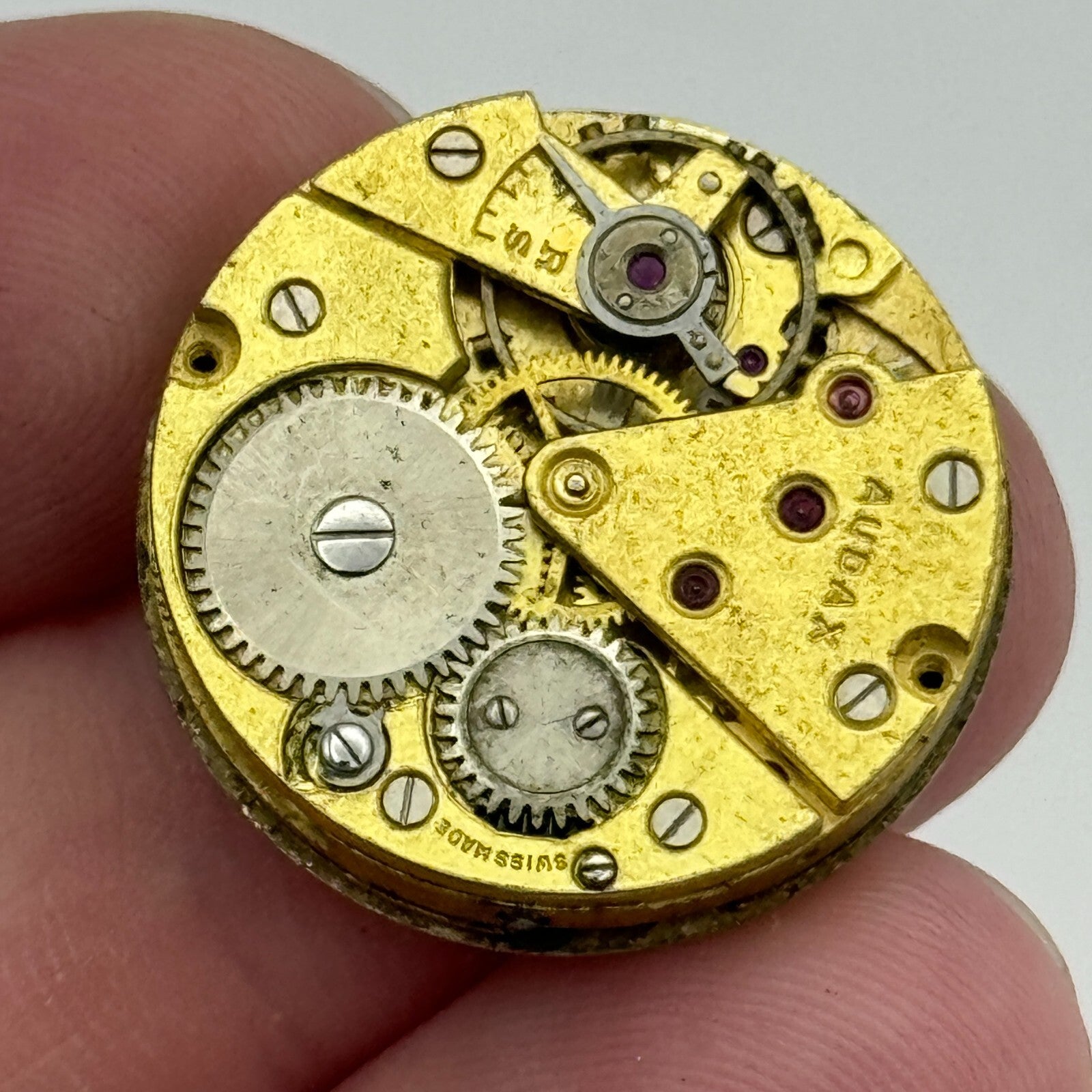 23.6mm Audax Cal 18 Manual Wind Watch Movement Swiss Made Vintage PARTS SPARES